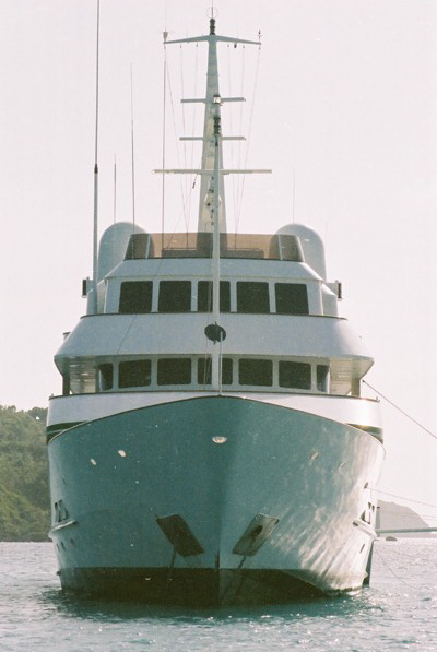 Nonstop is lying sunk just outside St Barths after Hurricane Hugo.