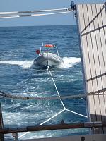 No Problem towing Innie at 10 Knots