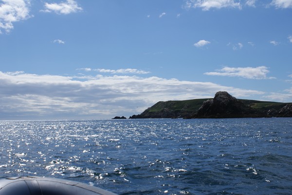 Southern approach to the Greater Saltee island