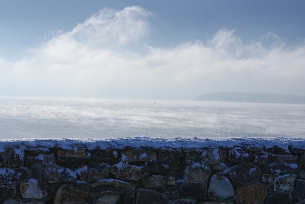 Creaden Head in a cold mist