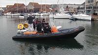 Training "towing alongside"... the small rib is towing the big one alongside...