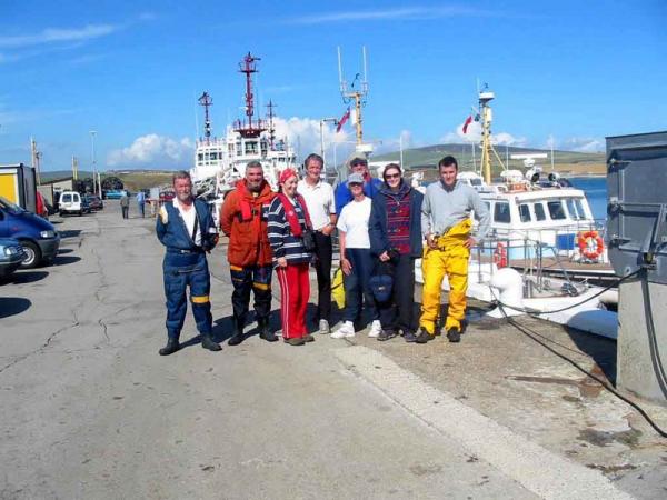 The Team arrives in Scapa Flow