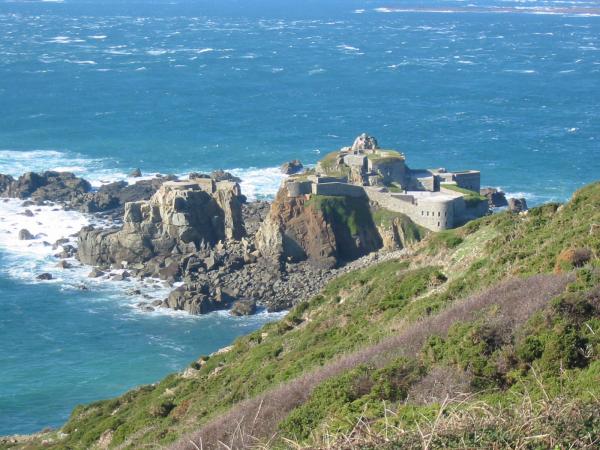 Fort Clonque with the famous Swinge in the background