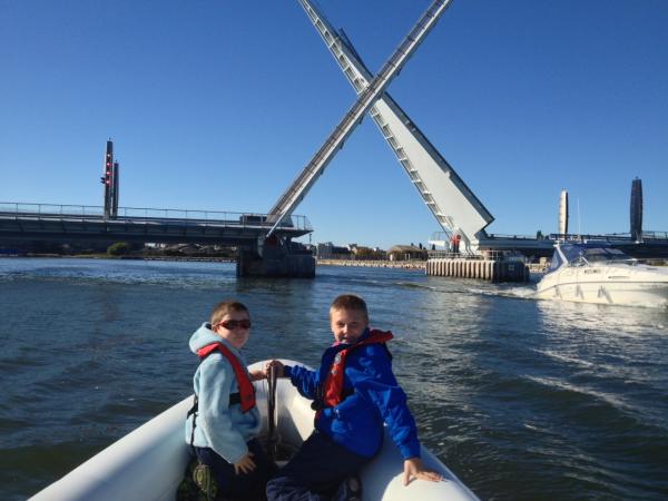 Boys on Hot Fish in Poole Harbour