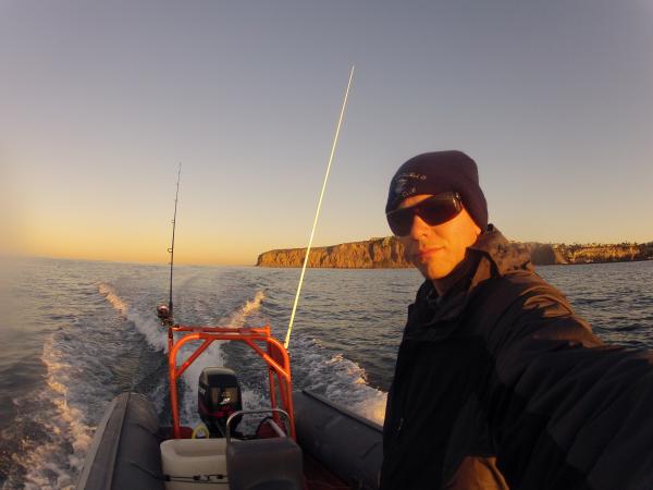 Early mornig fishing. Dana Point California