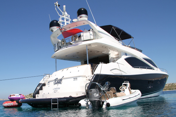 C-Fury Yacht as tender to a Sunseeker Yacht 75.