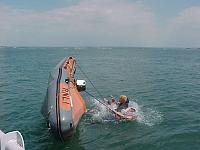 Probably around 2001 capsize trials for the RNLI 50hp. Testing the Fast post restart system. This engine is now in service with the RNLI on the IB1.