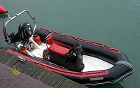 Red Stripe - Bombard Explorer 5mtr with a Suzi 50