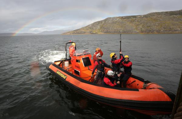 Training Climbers to work from ribs in Kirkenes Norway