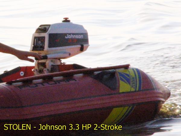 STOLEN - Johnson 3HP3 2-stroke white with black detail and Dinghy.
If you see it, please email me.
Pic 1 of 2