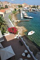 View from the hotel, on site boat parking