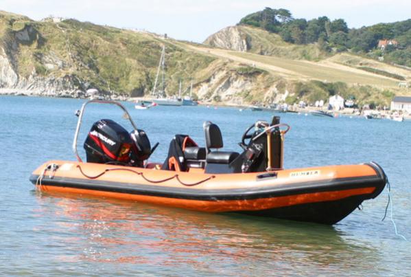 Our 5.5 metre Humber Assault in Lulworth Cove