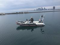 Cruising inside the Toronto breakwall, Lake Ontario, Canada