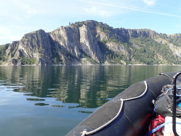 Lake is set in a beautiful area.