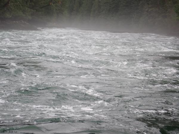 Roaring Hole Rapids  This is a reversing tidal rapid at mouth of Nepah Lagoon.