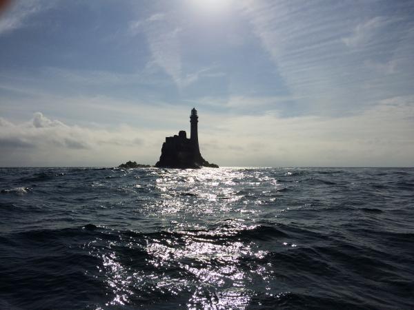 Fastnet last visit 2014, perfect late Autumn dayin October  albeit a bit rough and that mist bank in the background rolled in just minutes later reducing viz to 25meters.