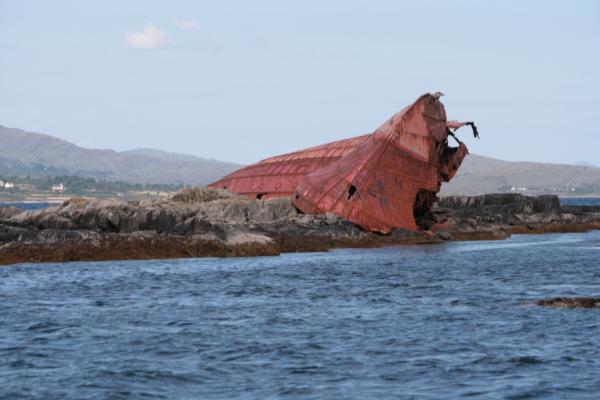 Taken in 2013 Bantry Bay rocks North of Roancarraig. Lay there for years and dissappeared around 2016 in a storm