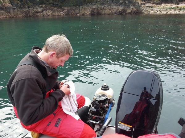 Lunch stop becomes repair stop as backup engine decides to stop pumping water.