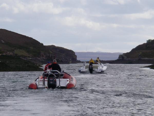 Squeezing thru The Crowlins - near Isle of Skye