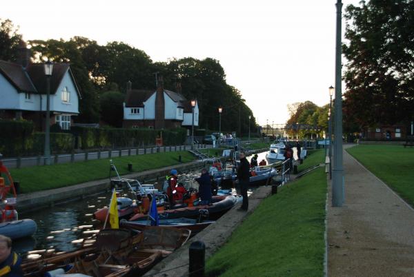 Traditional Thames Rowing Association at Teddington Lock