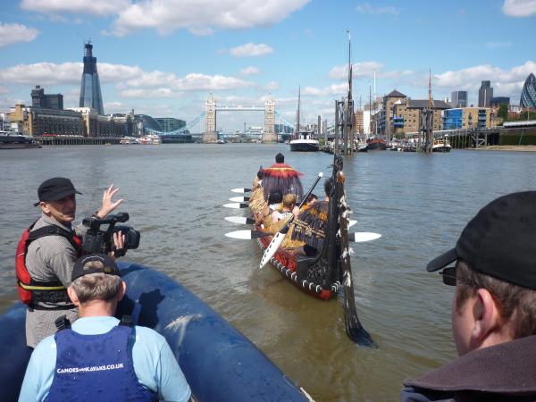 New Zealand Waka on the River Thames