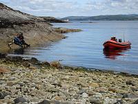 Looking North up to Fladda (light House)