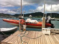 ABSAR Rib (Antigua and Barbuda Search And Rescue) 
Revenger 27 with twin 175 Suzuki's. 
Retubed in 2006