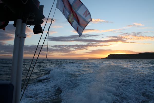 Beautiful sunset behind the Mersey