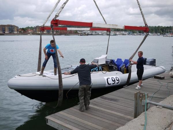 Phew! Successfully in the water (sorry no photos of it in the air as I was videoing!)